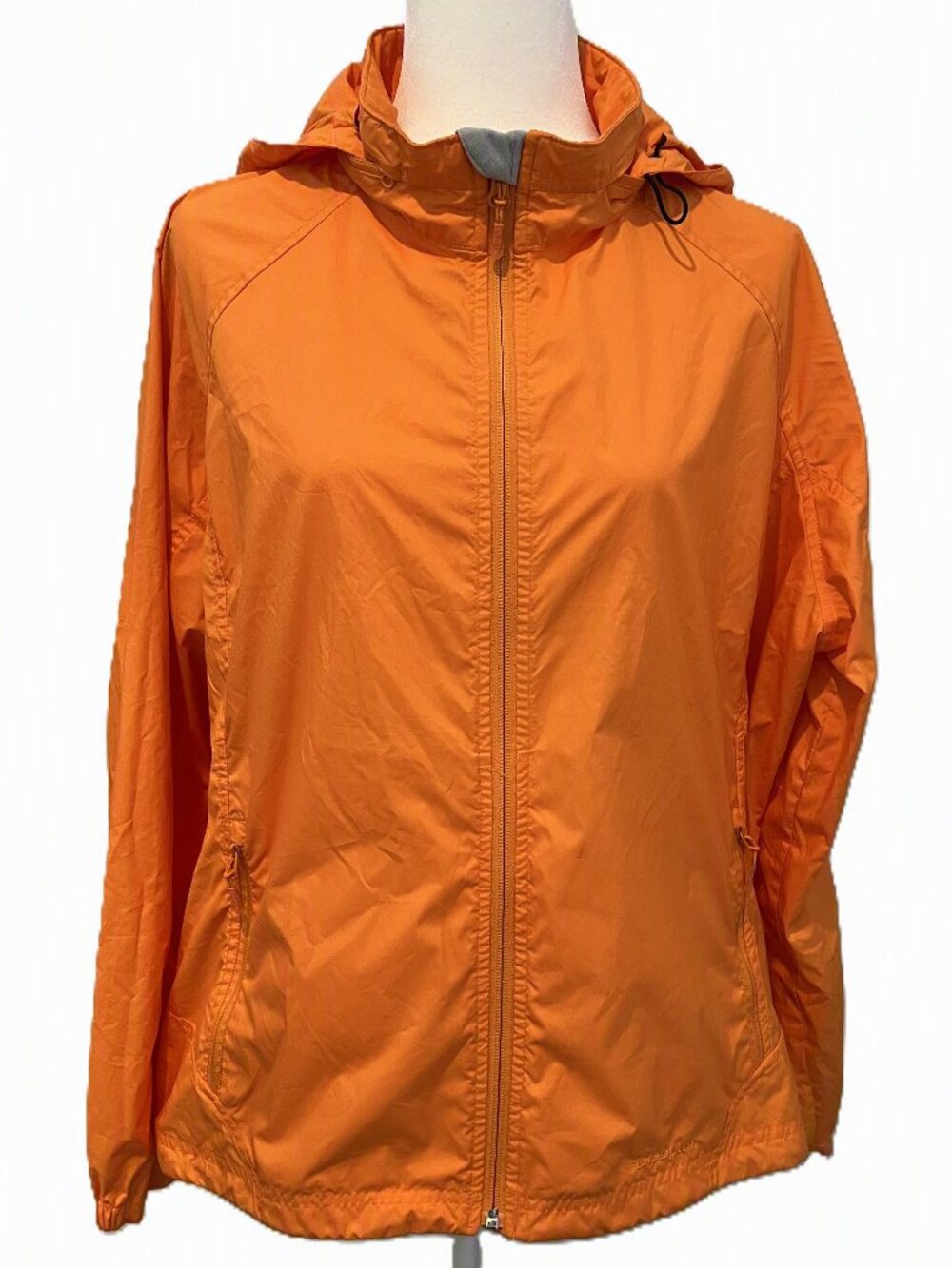 L.L.BEAN – Hooded Lightweight Orange Windbreaker Jacket